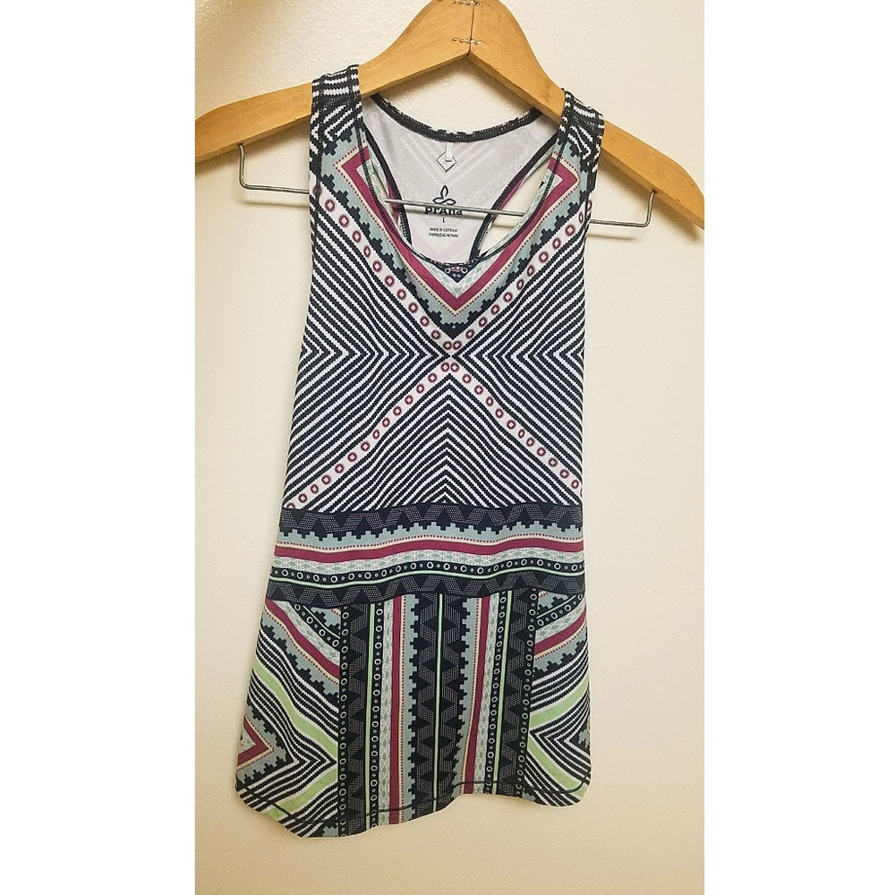 prAna patterned high neck tank top